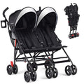 Lightweight Double Umbrella Stroller with Cup Holder and Adjustable Canopy J976