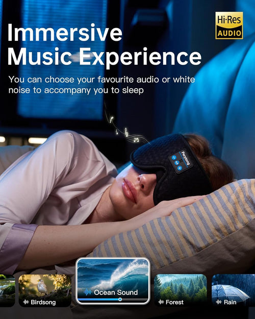 2 Pack Bluetooth Sleep Mask and Headband Headphones Set N2173