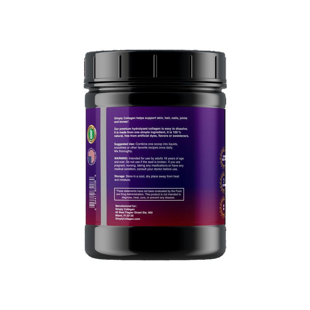 Hydrolyzed Collagen Peptides Powder Unflavored Type I & III 41 Servings W303545