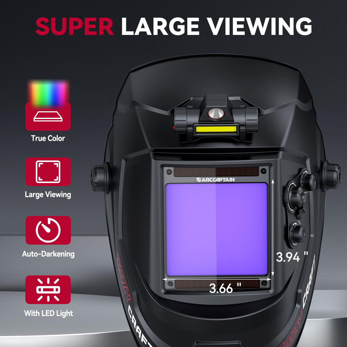 Auto Darkening Welding Helmet Large View V937968
