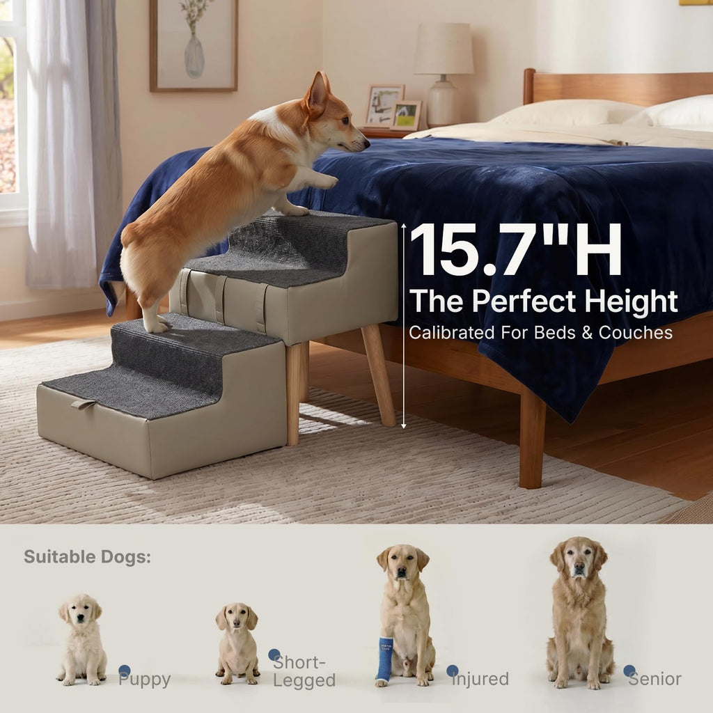2-in-1 Foldable Dog Stairs & Ottoman K279973