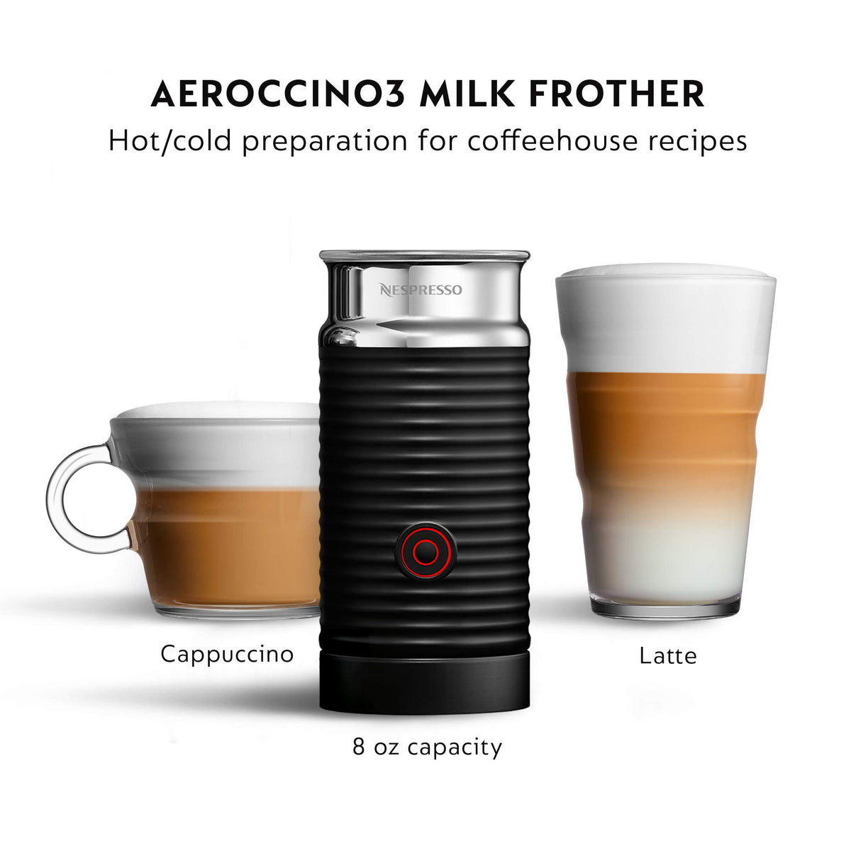 Matte Black Coffee Machine with Milk Frother W750078
