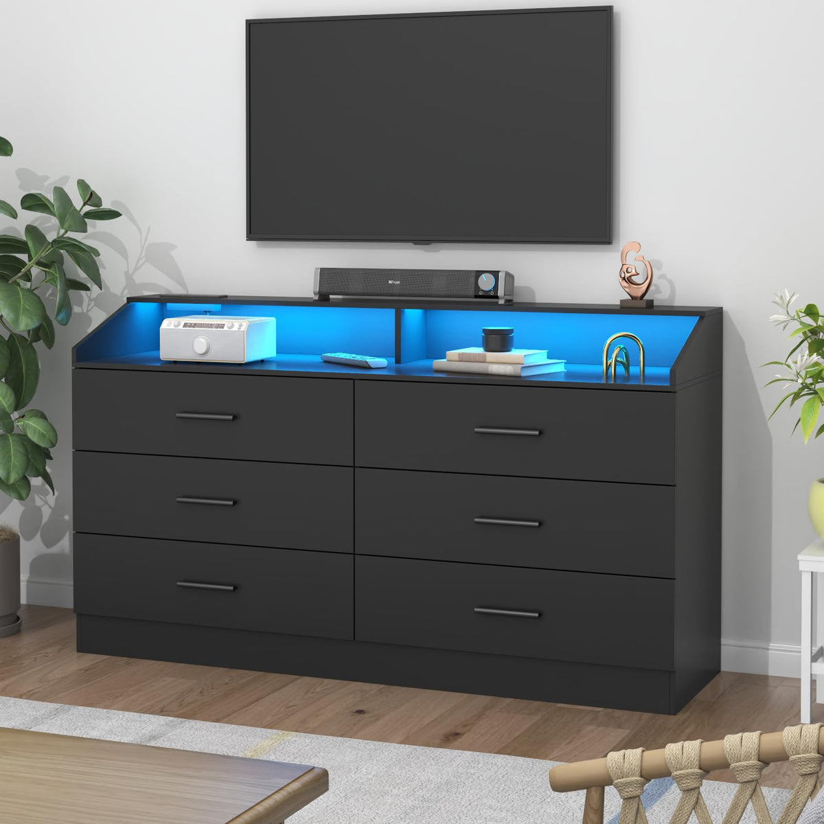 6 Drawer Dresser with Power Outlet B280