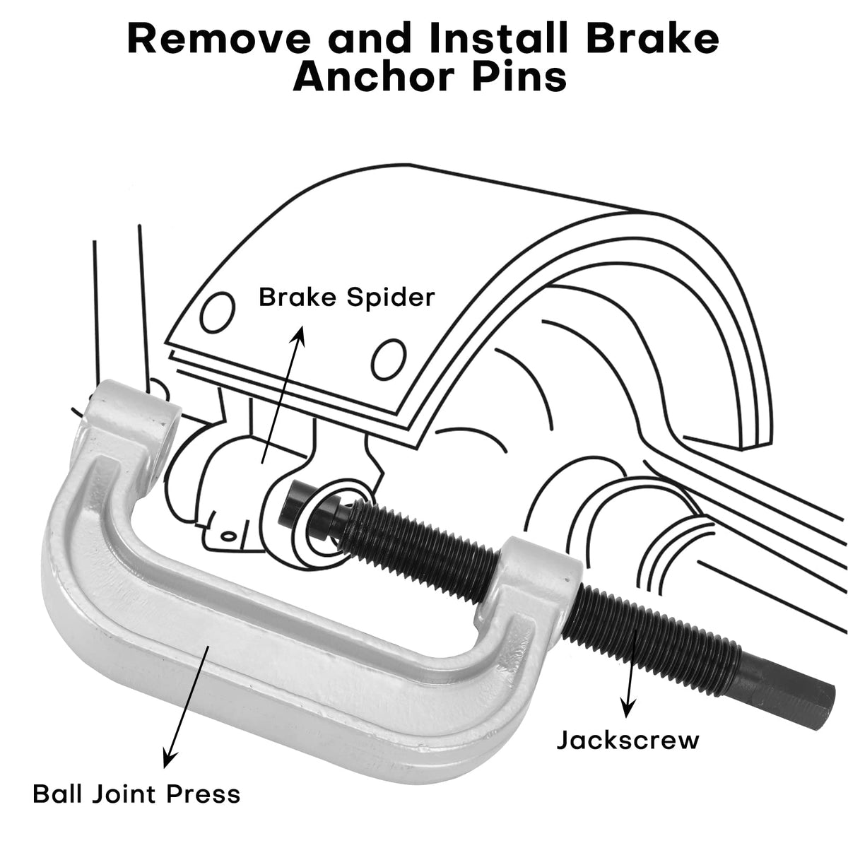 Heavy Duty Ball Joint Press & U Joint Removal Tools with 4-Wheel Drive Adapters N556