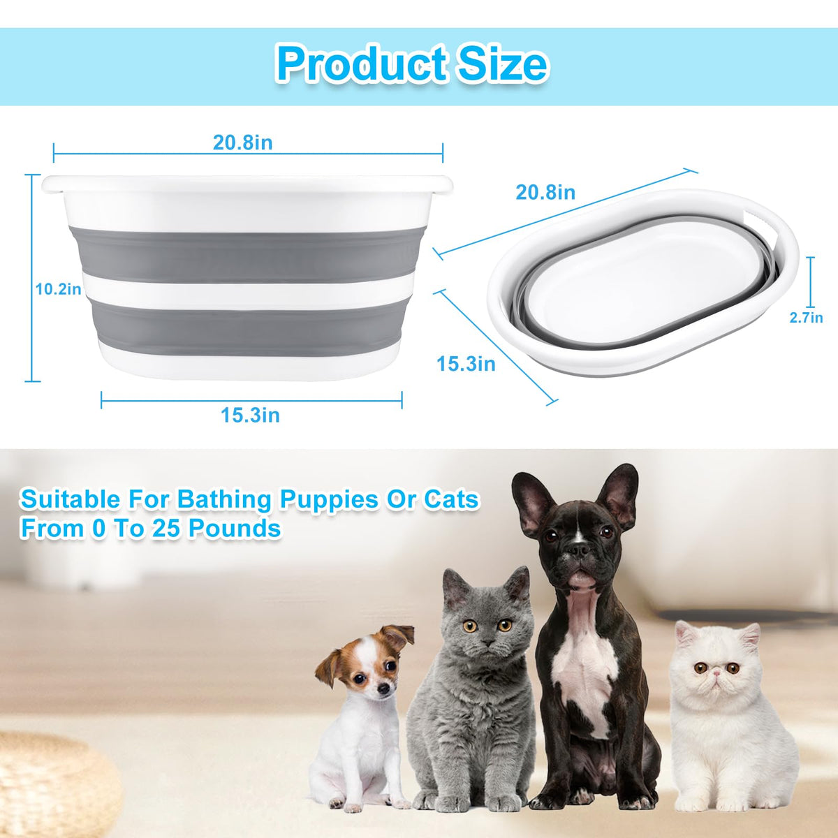 Collapsible Dog Bathtub C3224