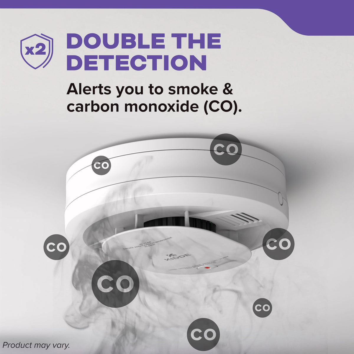 Smoke & Carbon Monoxide Detector, 10-Year Battery, 2 Pack X46494