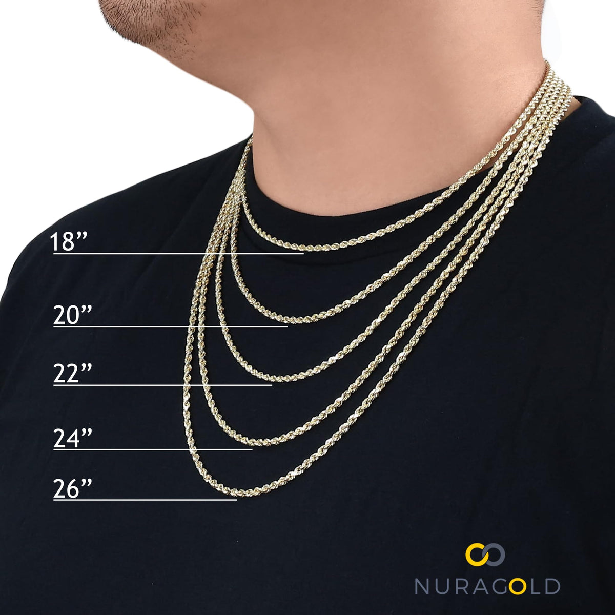 14k Yellow Gold Cuban Link Chain Necklace L89099