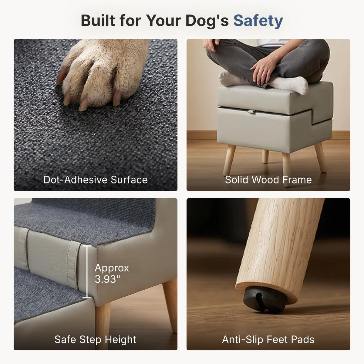 2-in-1 Foldable Dog Stairs & Ottoman K279973