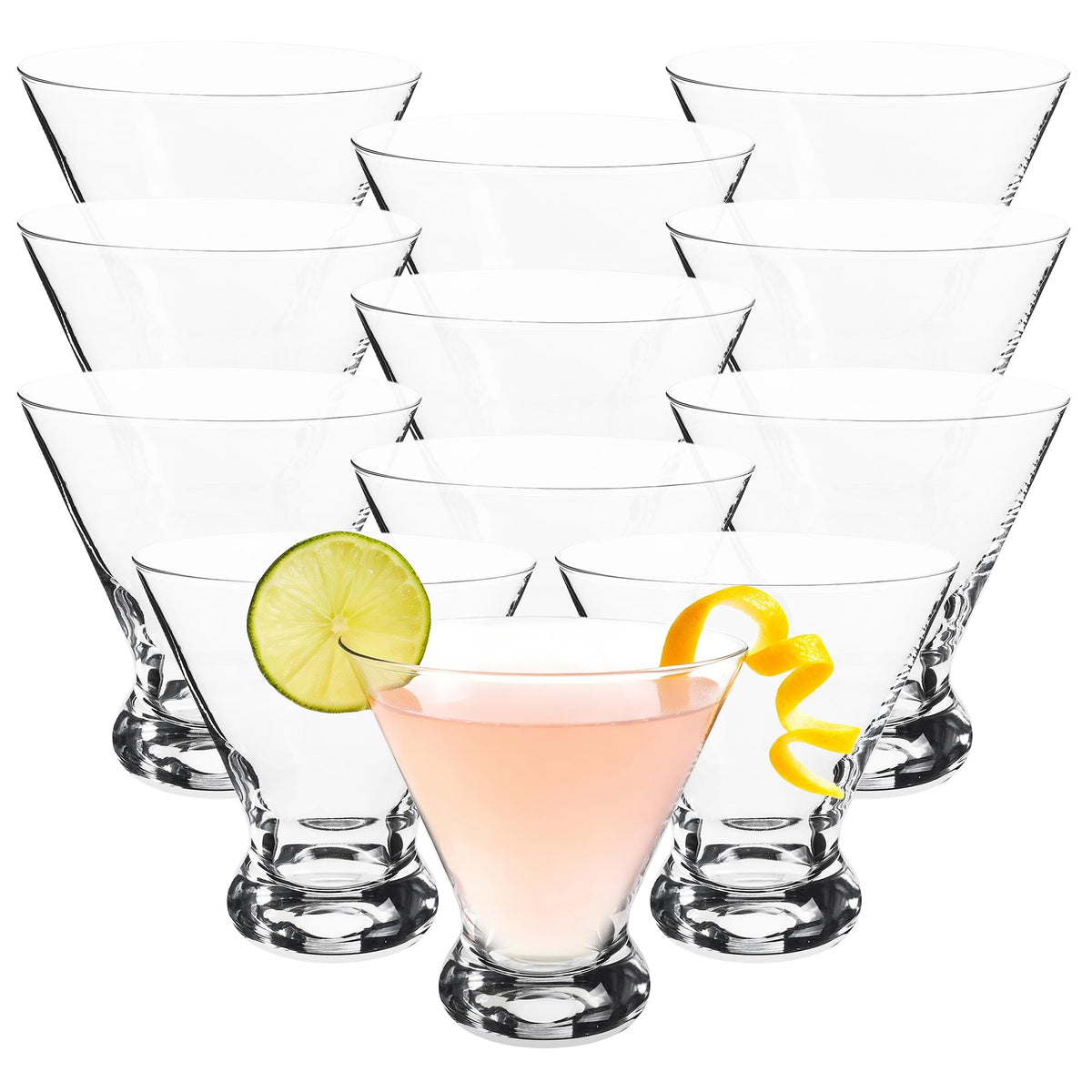 Stemless Martini Glasses Set of 12 X8860