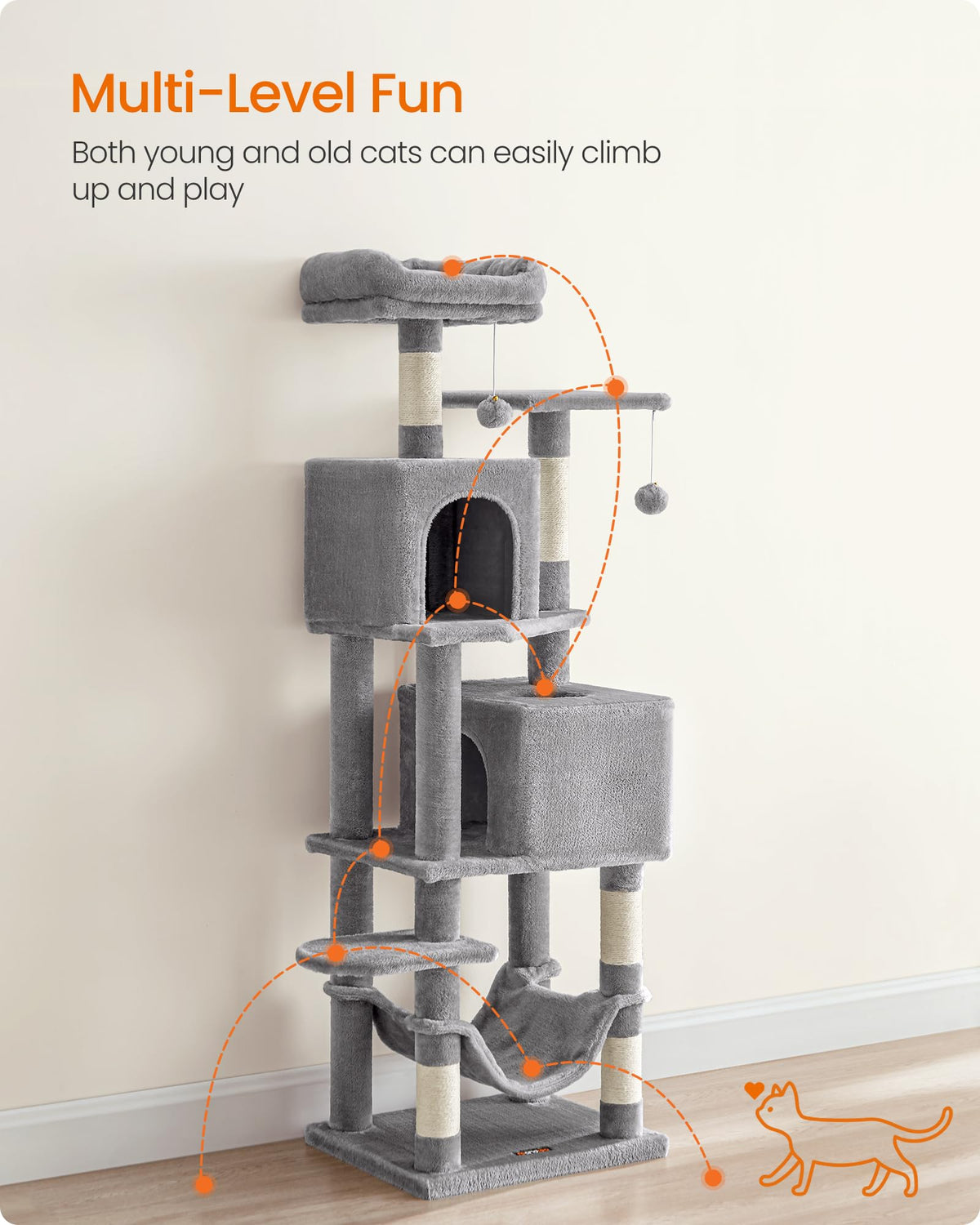 Light Gray Cat Tree P609352
