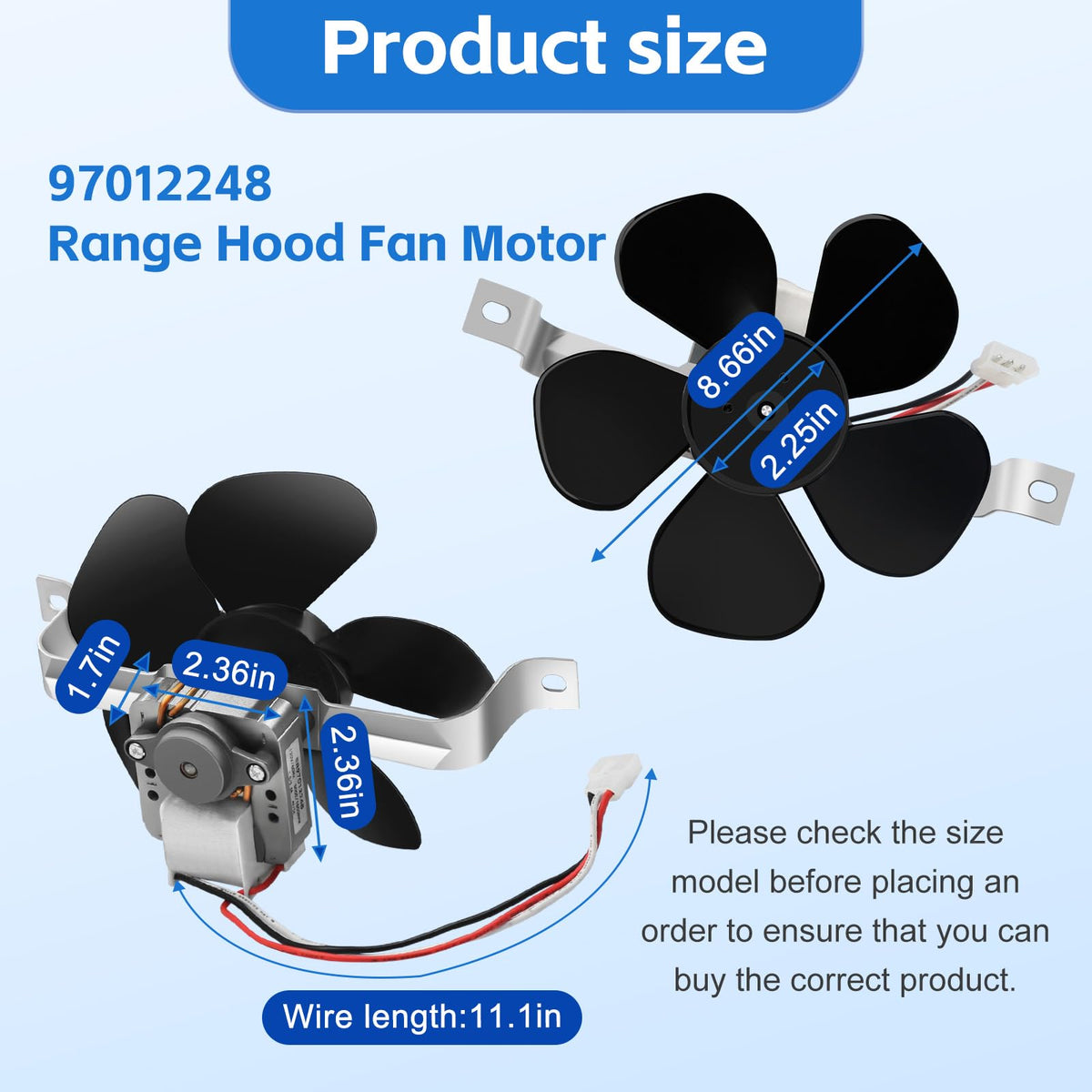 Range Hood Fan Motor Replacement Kit D462