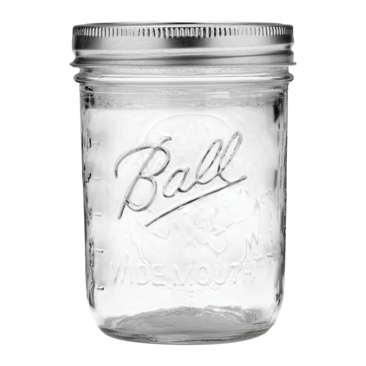8 Glass Clear Jars with Lids & Bands C55511