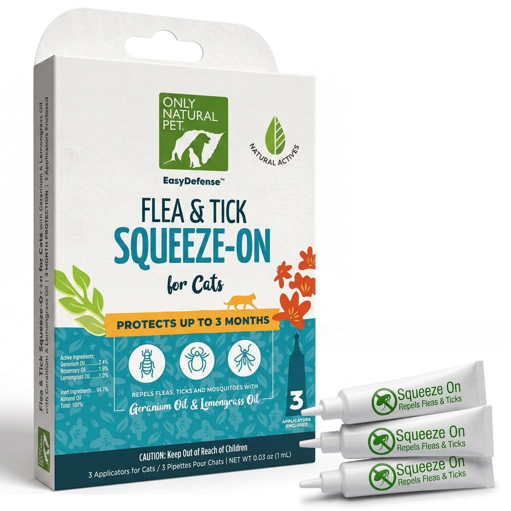 Natural Flea and Tick Prevention for Cats Squeeze-On Drops A740133