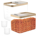 2 Pack 10 lb Clear Airtight Pet Food Storage Container G333