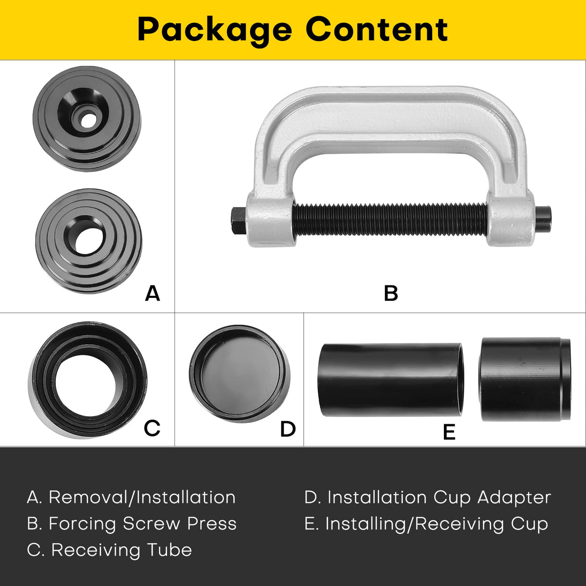 Heavy Duty Ball Joint Press & U Joint Removal Tools with 4-Wheel Drive Adapters N556