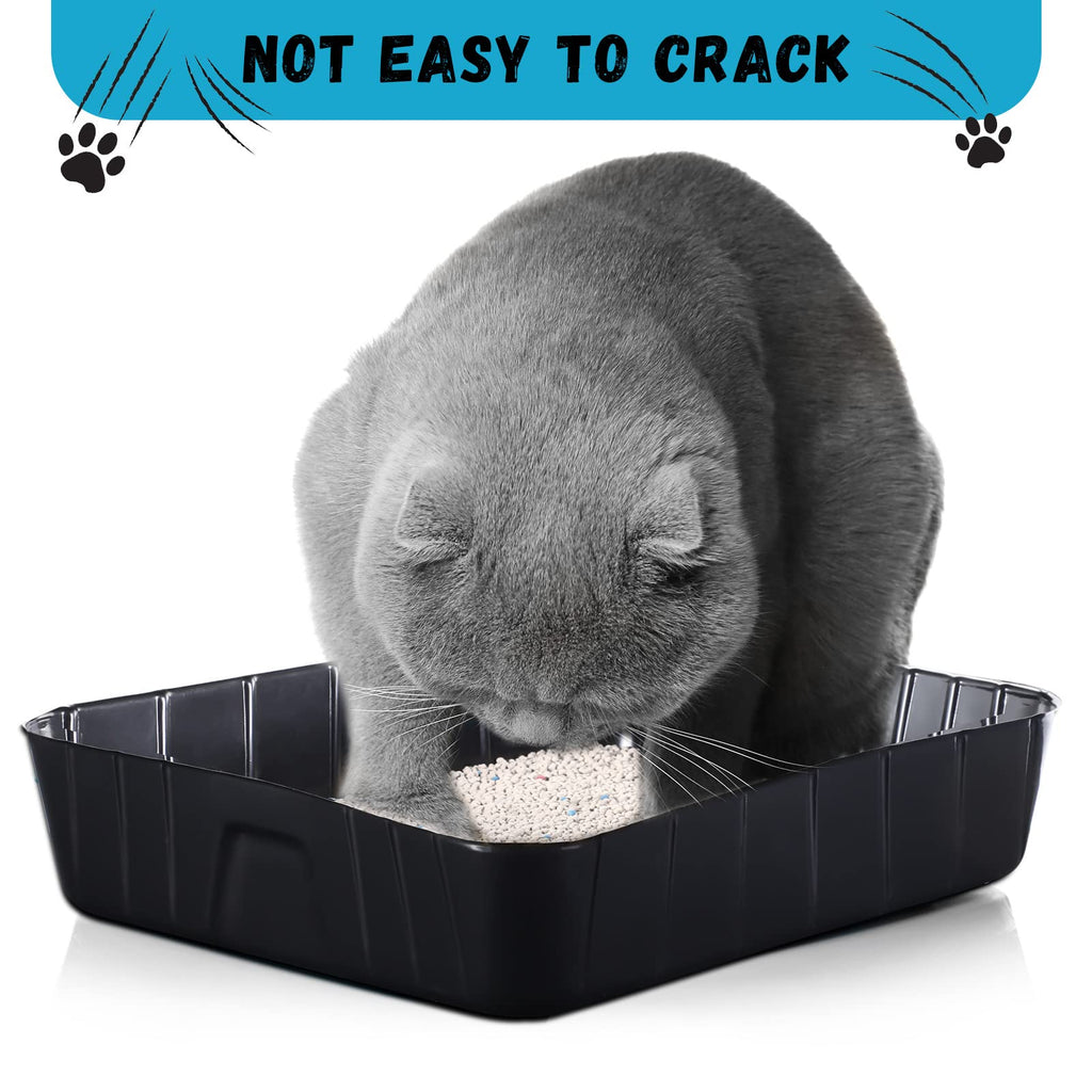 50 Pieces Disposable Litter Box for Cats Large Black L32216