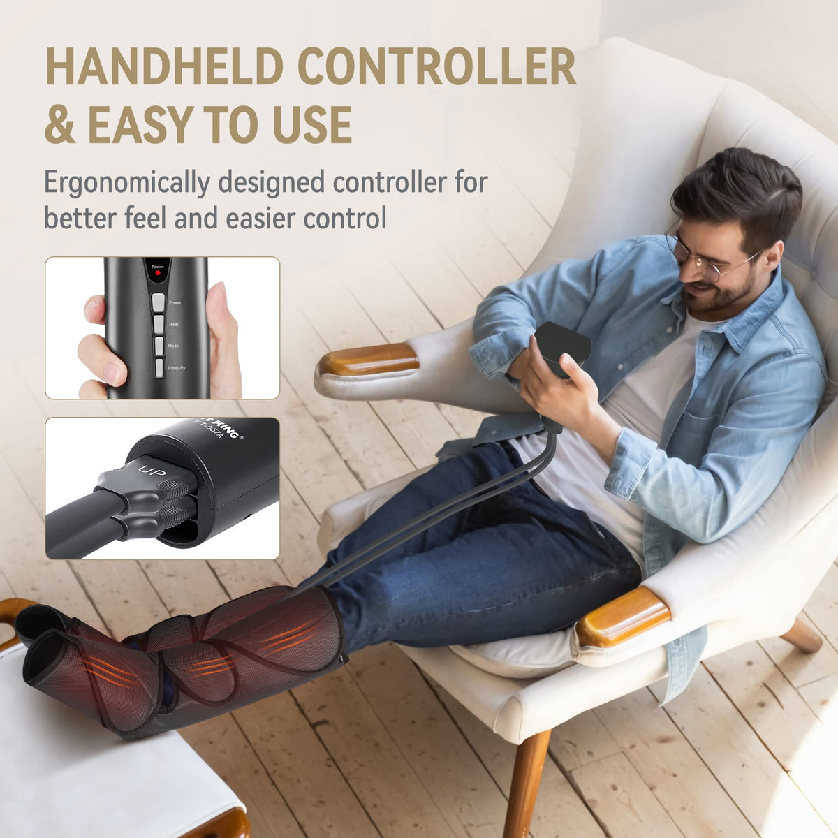 Air Compression Leg and Foot Massager with Heat O39715