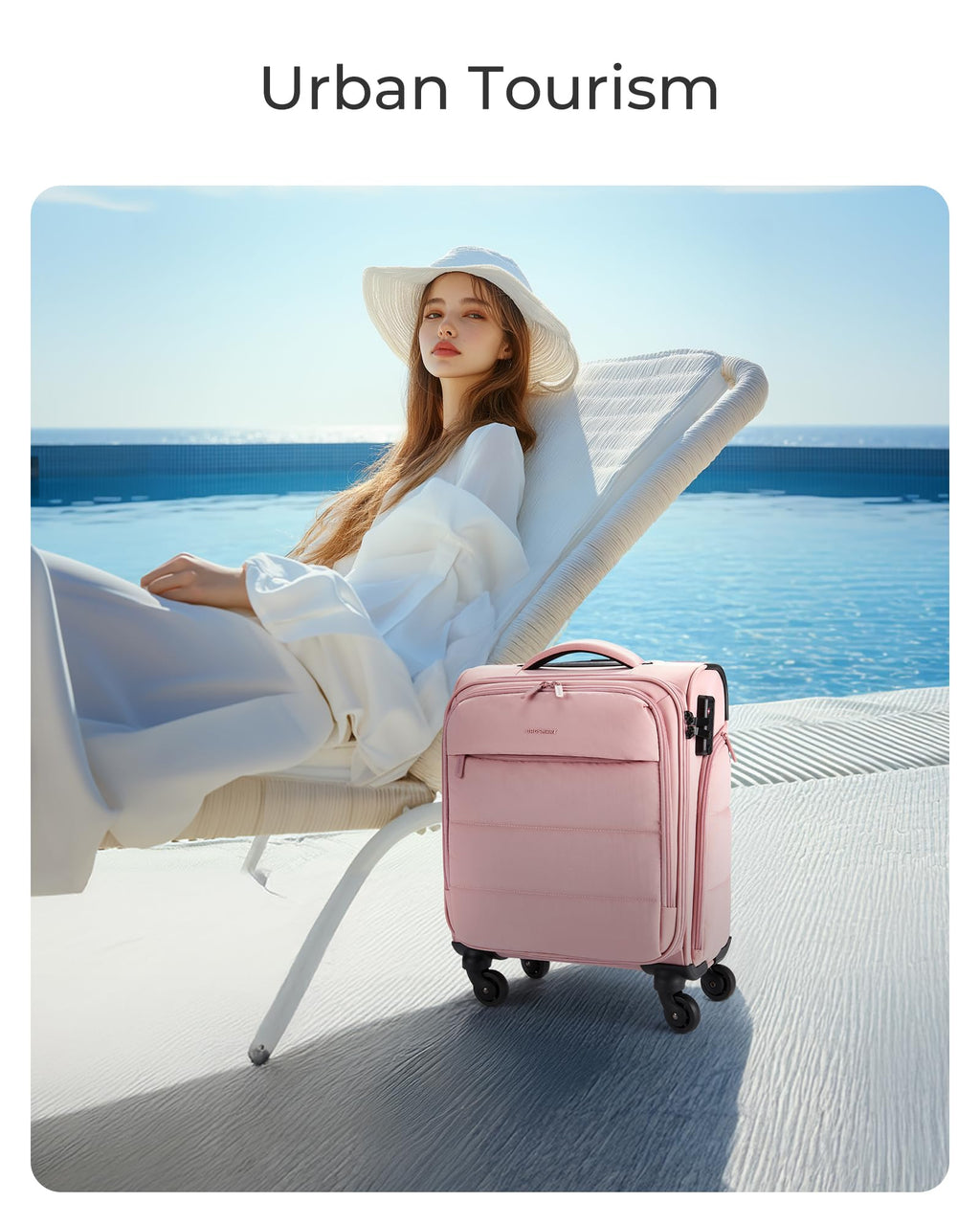 Black Softside Underseat Suitcase with Wheels Y767