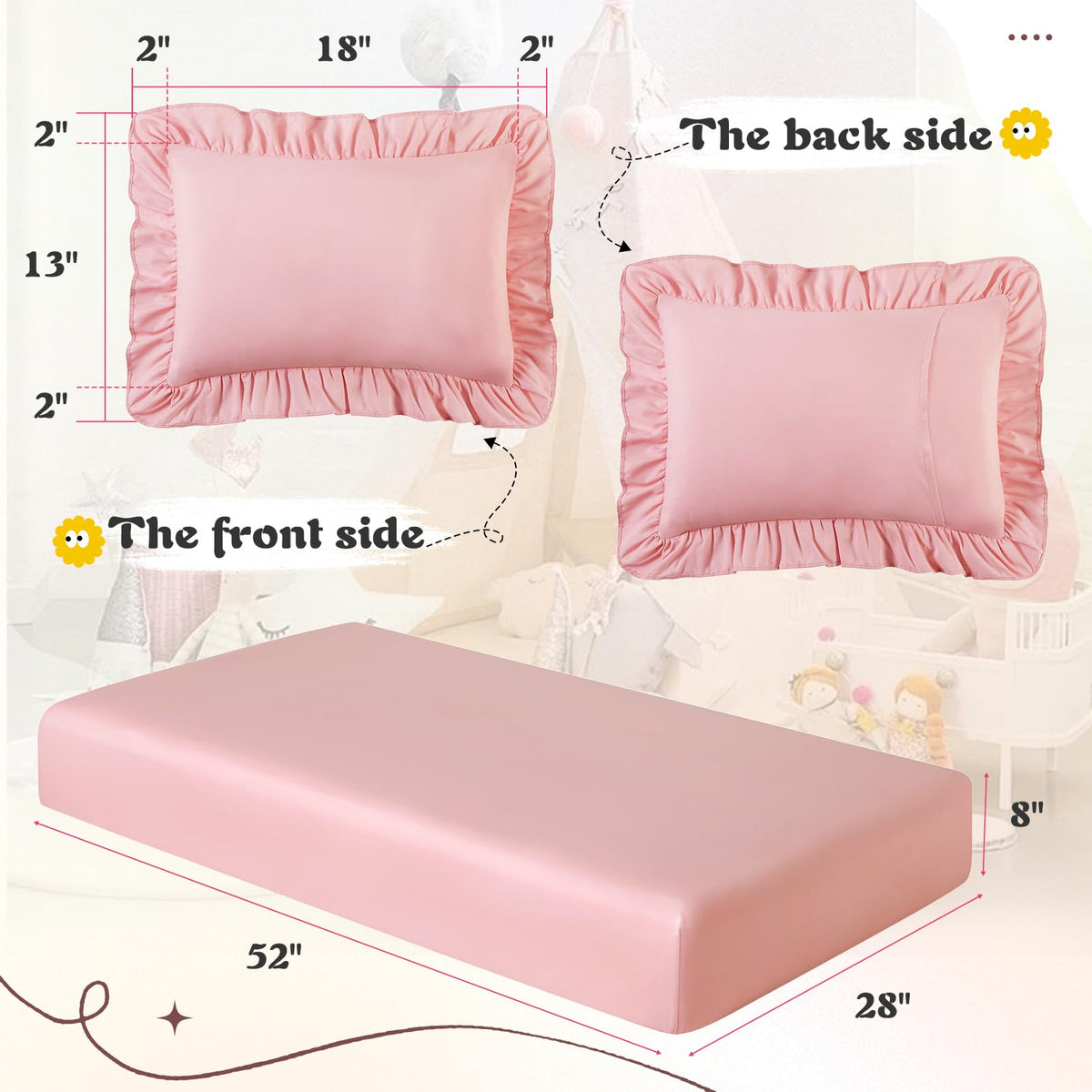 Light Pink Toddler Sheet Set Y57219