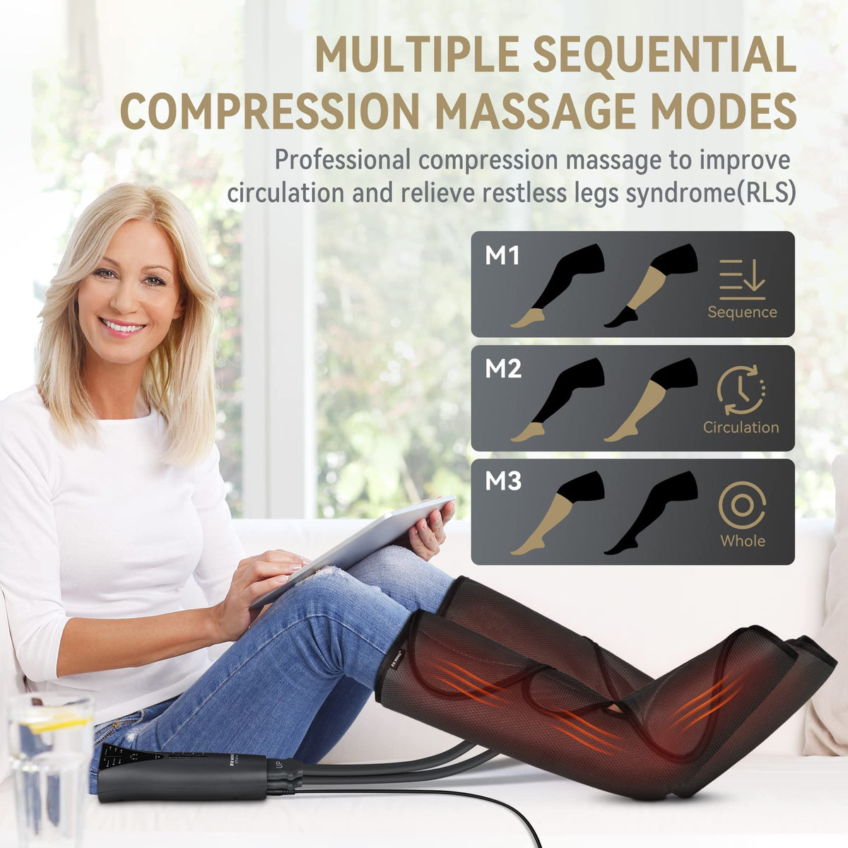 Air Compression Leg and Foot Massager with Heat O39715