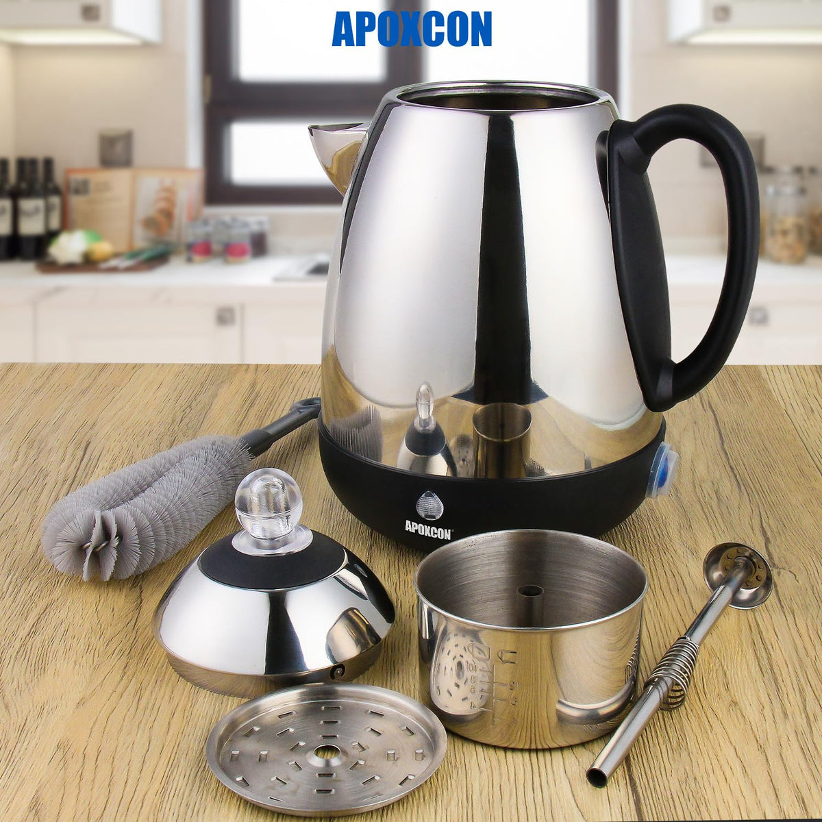Electric Stainless Steel Coffee Percolator 10 Cup Z532778