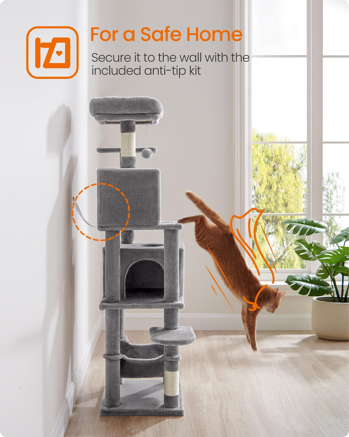 Light Gray Cat Tree P609352