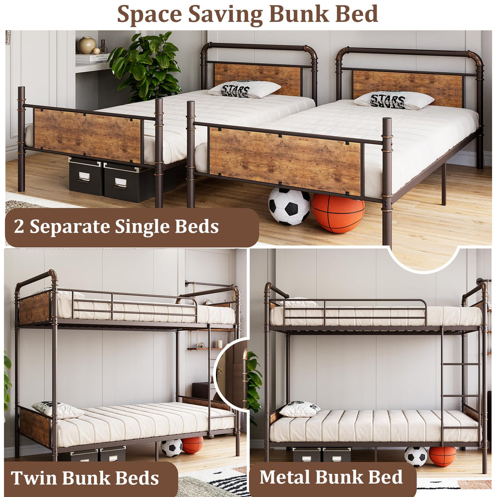 Twin Over Twin Bunk Bed M875