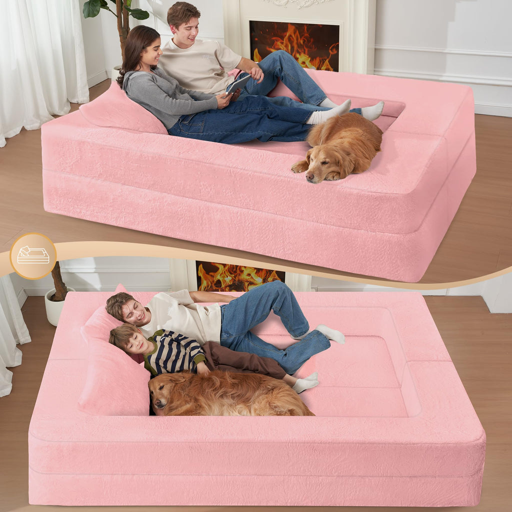 Futon Sofa Bed with Pillow X6387