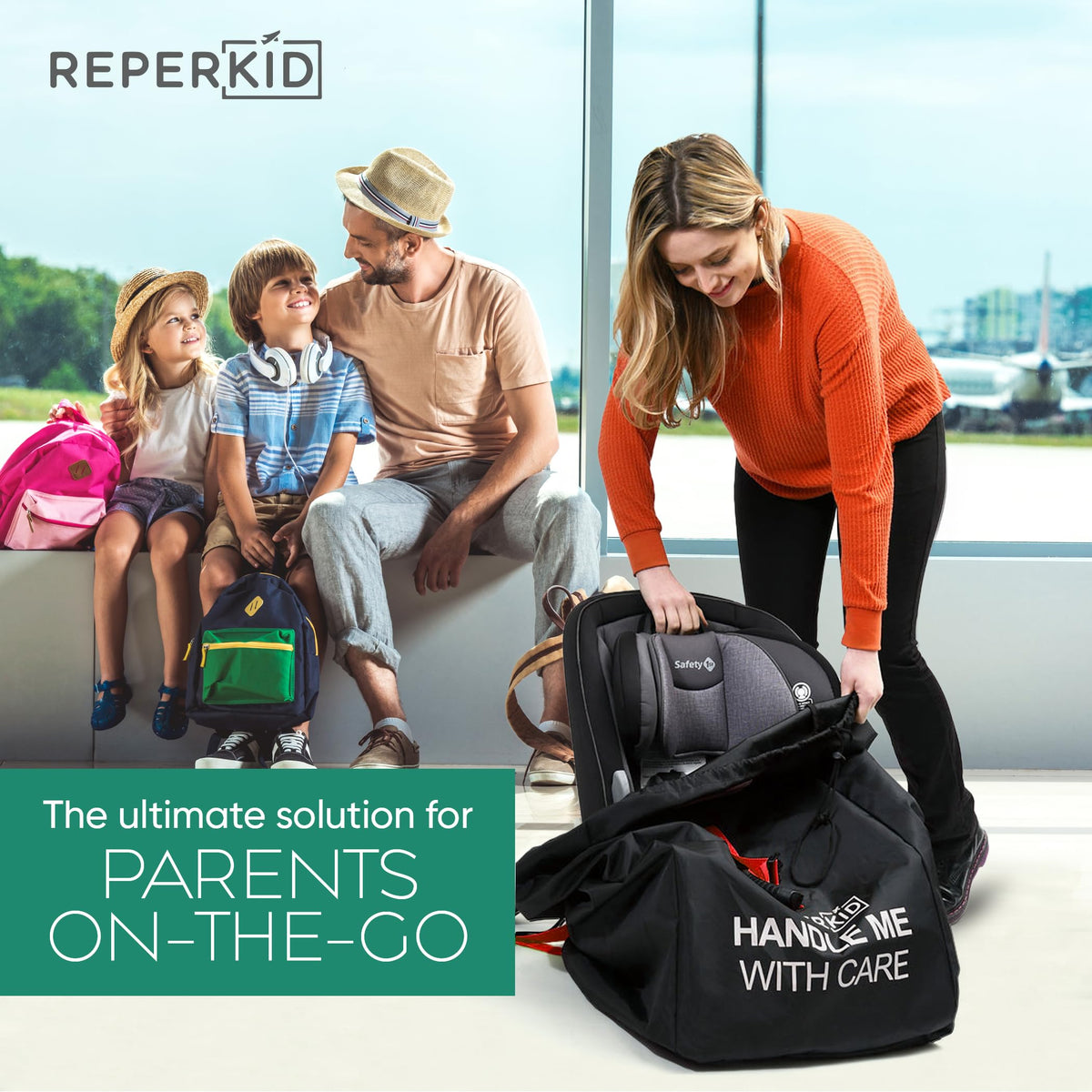 Car Seat Travel Bag with Backpack Straps Z7887