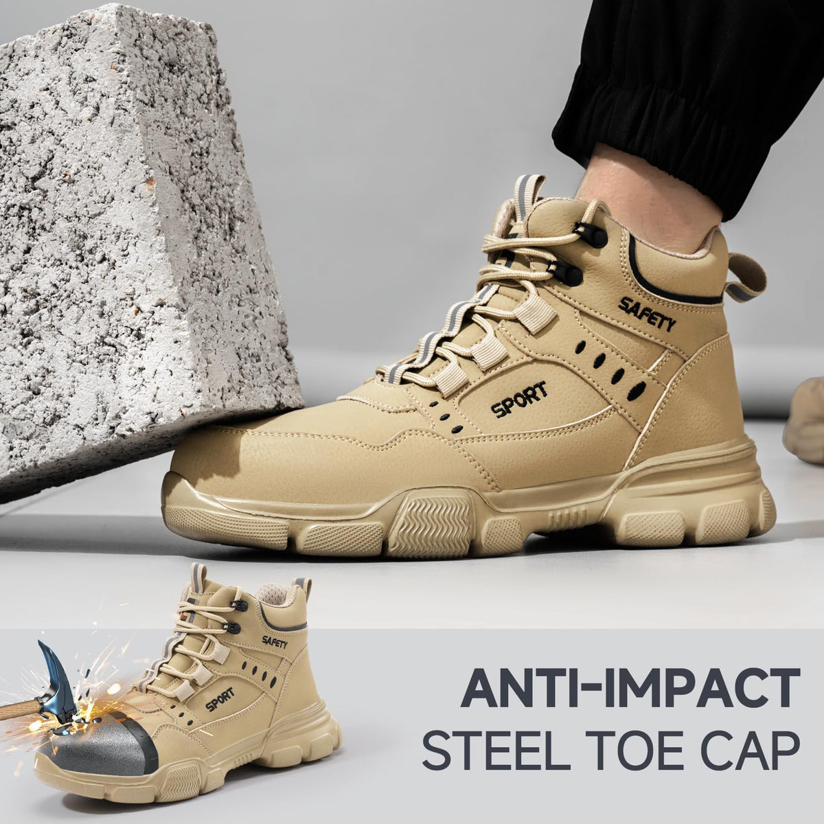 Lightweight Steel Toe Work Boots Z355056