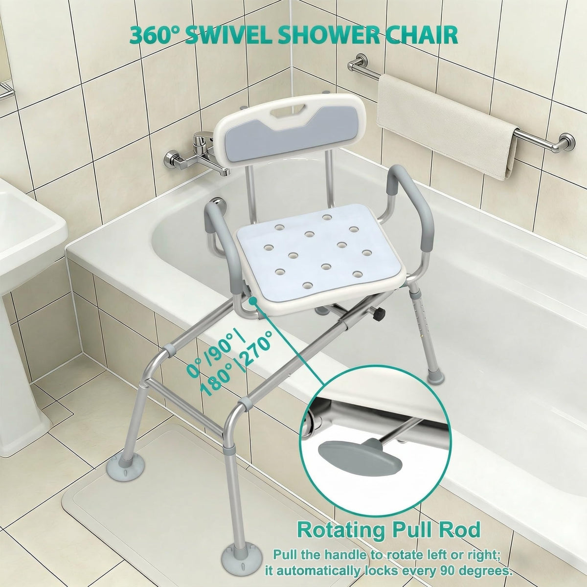 Tub Transfer Bench with Swivel Seat B15657