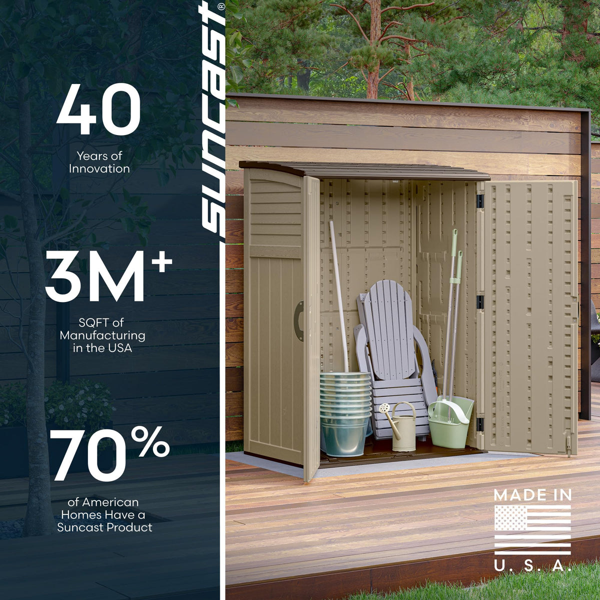 Water Resistant Resin Vertical Outdoor Storage Shed 54 cu. ft. H4630