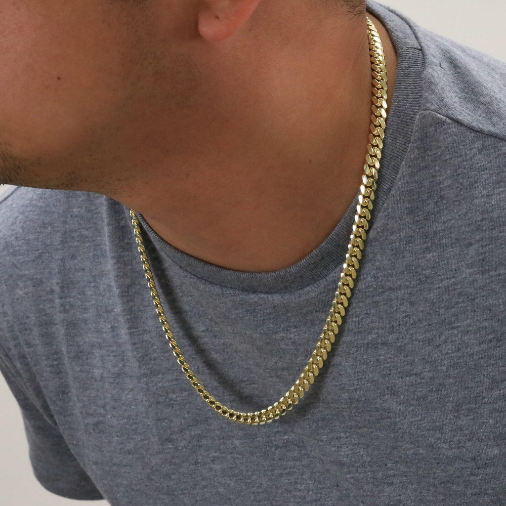 14k Yellow Gold Cuban Link Chain Necklace L89099