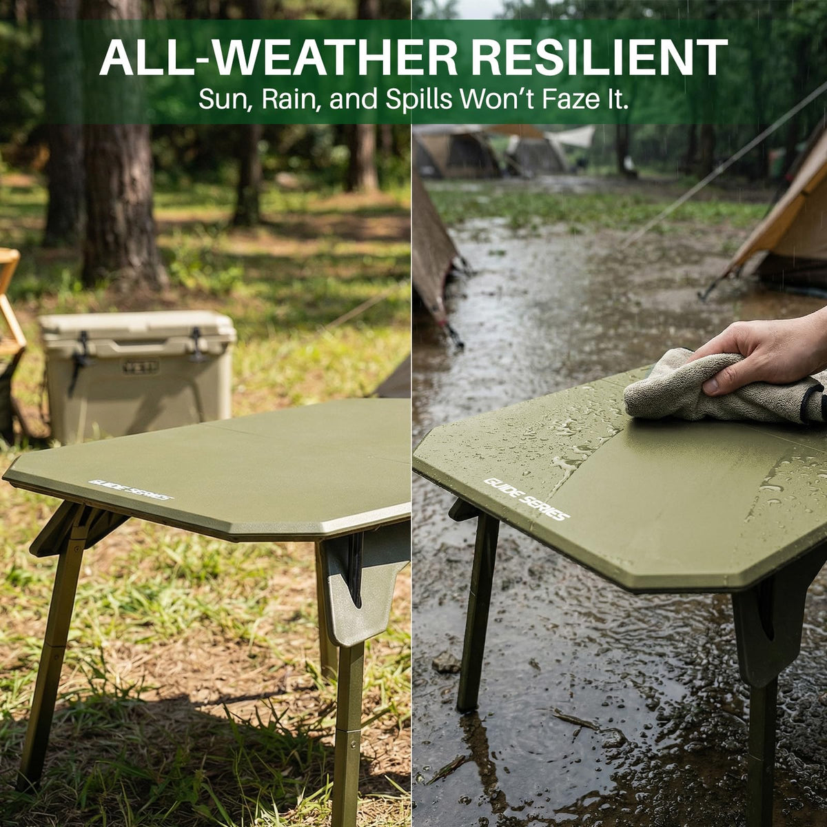 Folding Aluminum Camping Table with Carrying Bag N6619