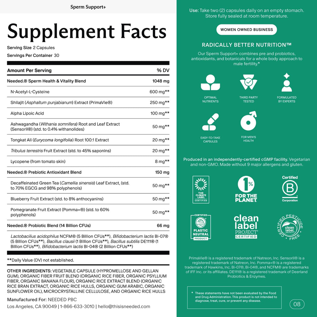 Sperm Support 60 Capsules P40157