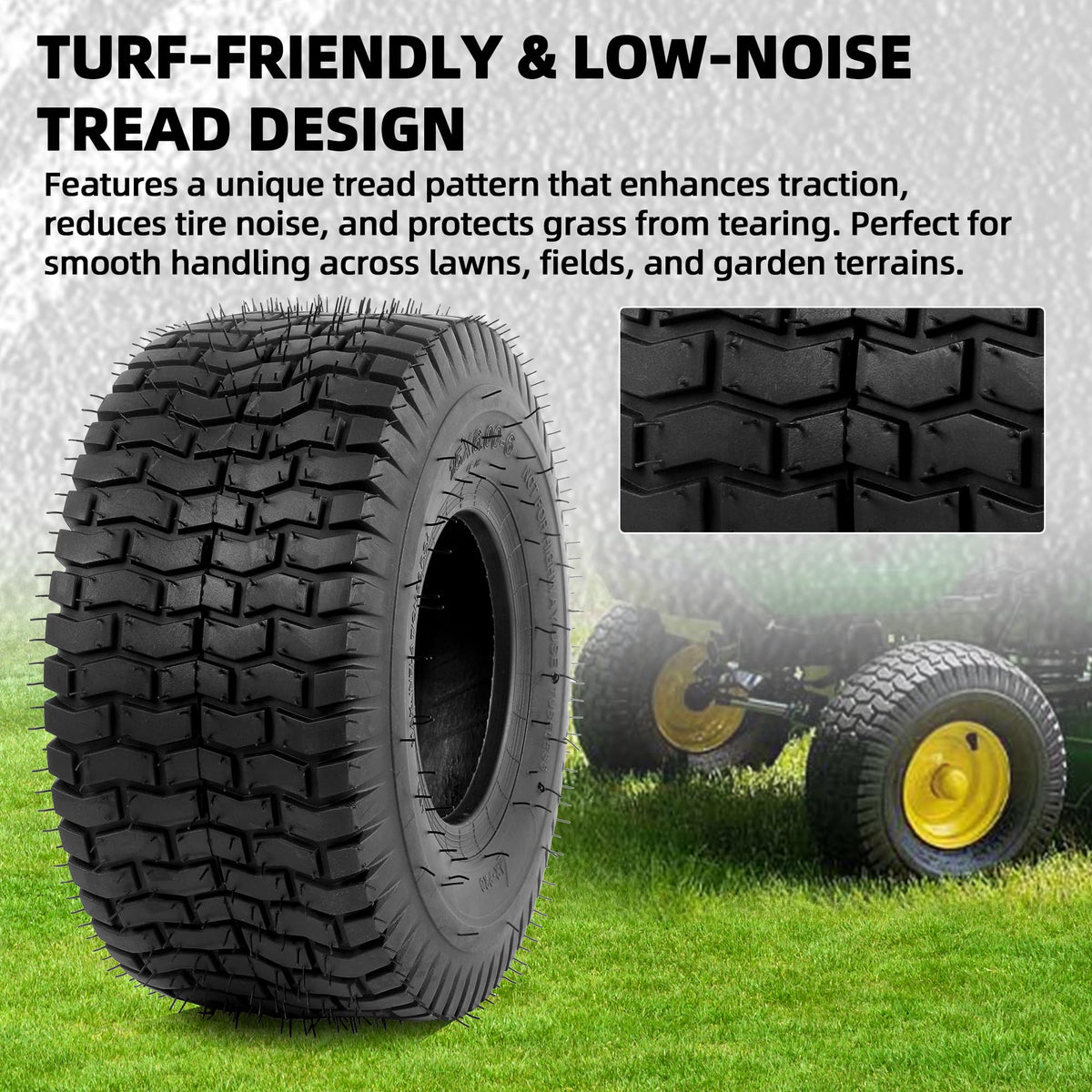 15x6.00-6 Tubeless Tire 4 Ply Turf Treads T24133