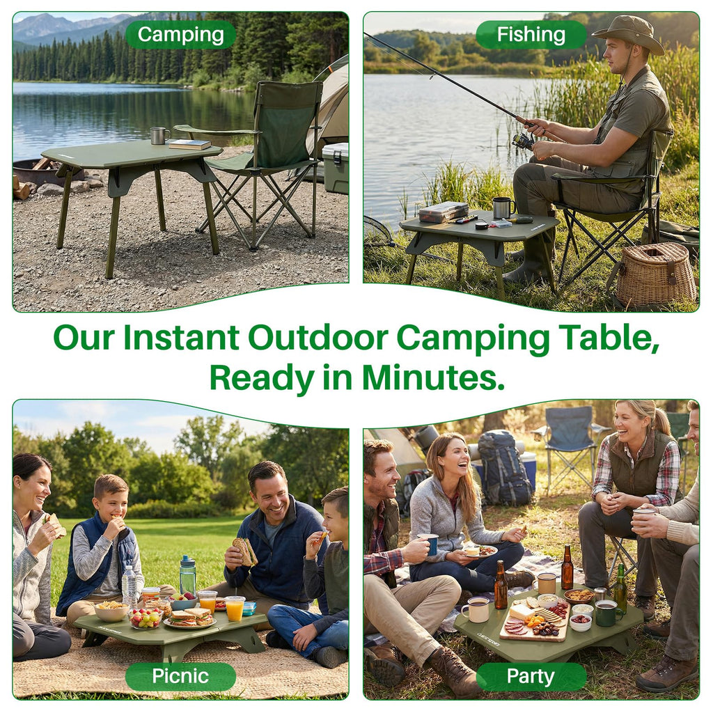 Folding Aluminum Camping Table with Carrying Bag N6619
