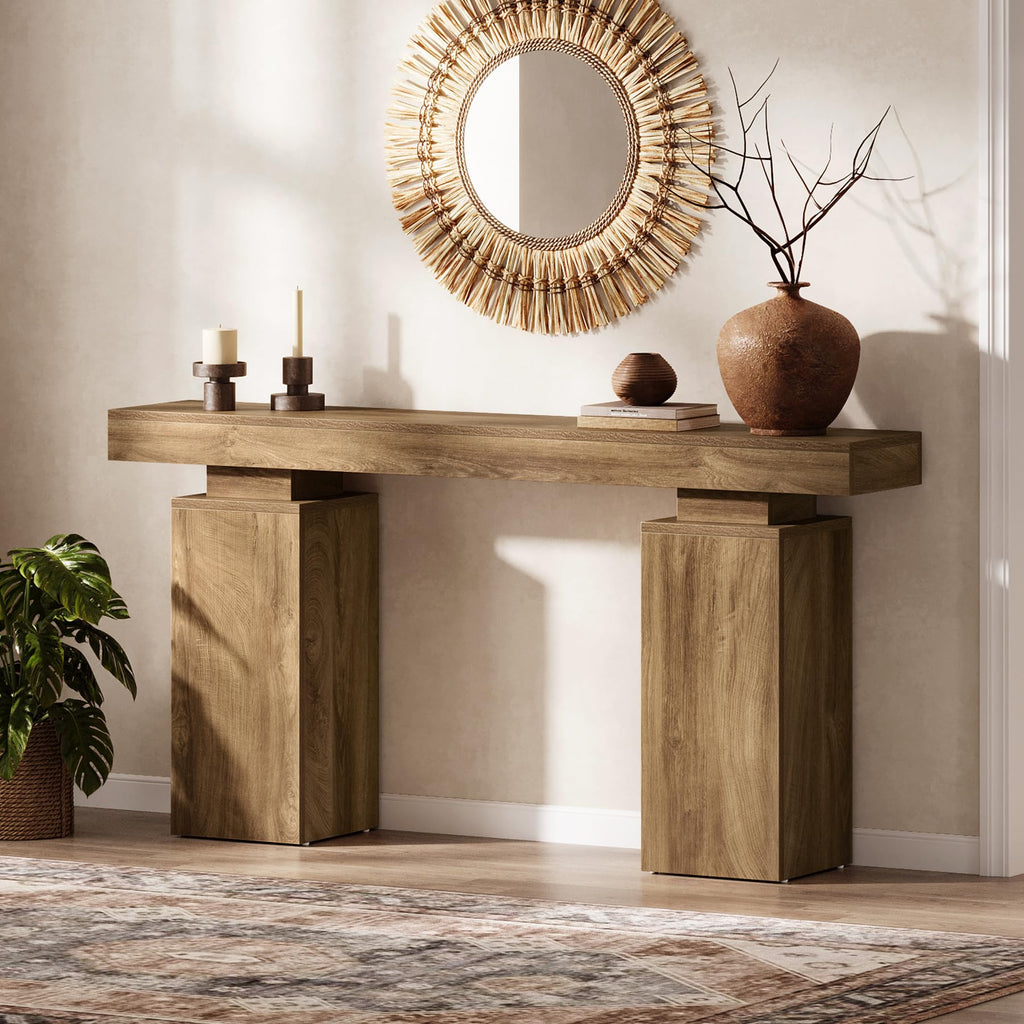 63-Inch Farmhouse Console Table X89385