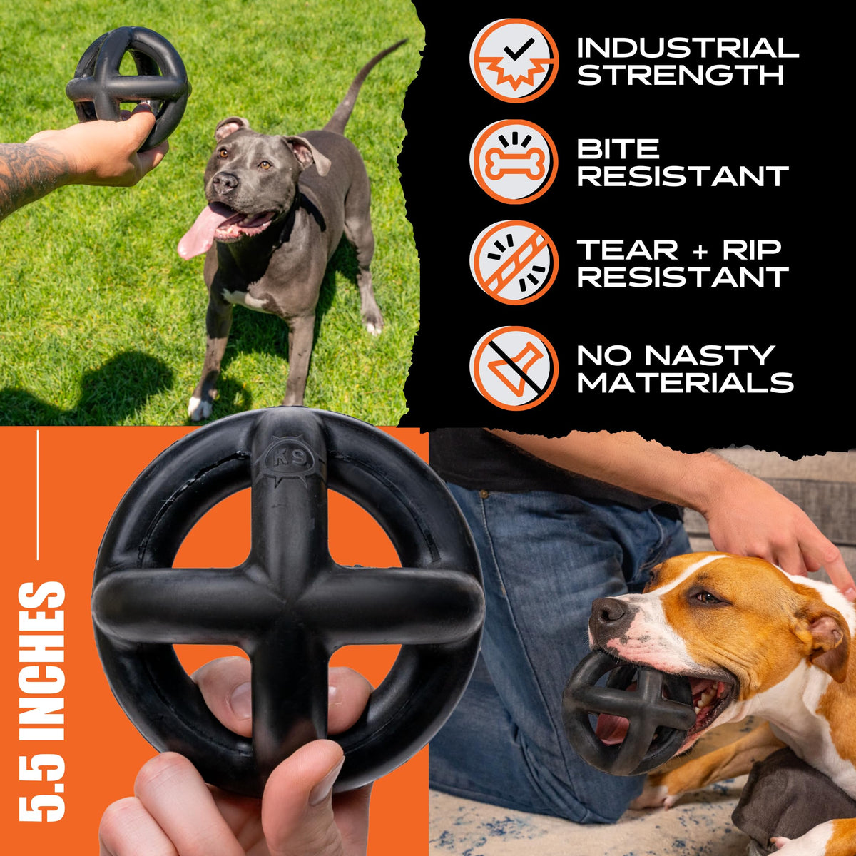 Natural Rubber Dog Toy 5.5 in F4601