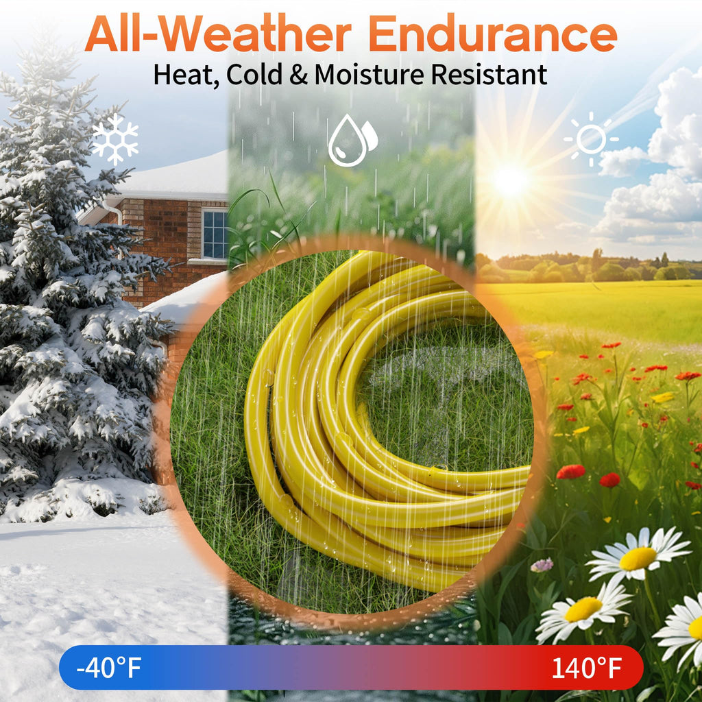 100FT 10 Gauge Extension Cord with Multiple Outlets Yellow Y7181