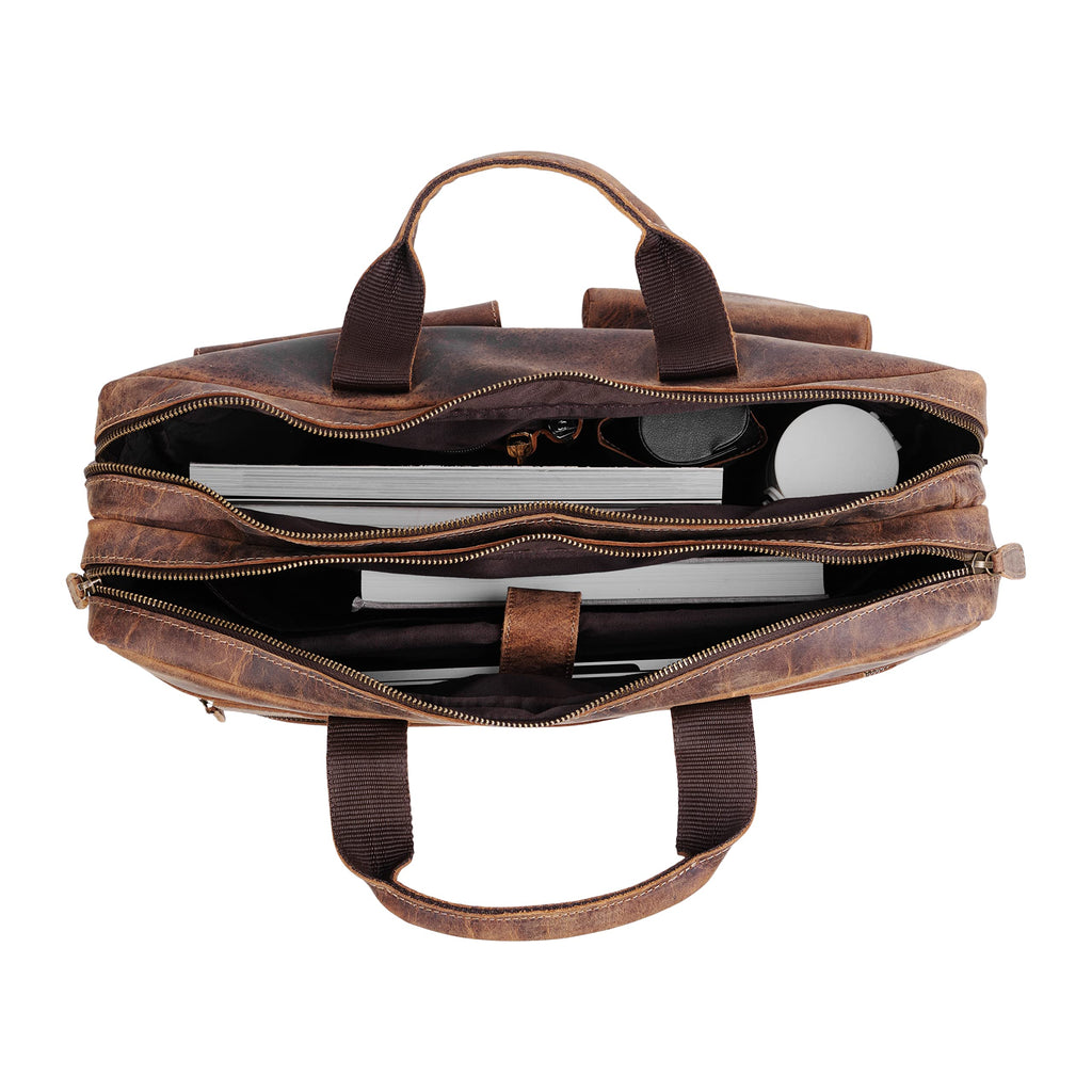 18 Inch Leather Laptop Messenger Bag U867