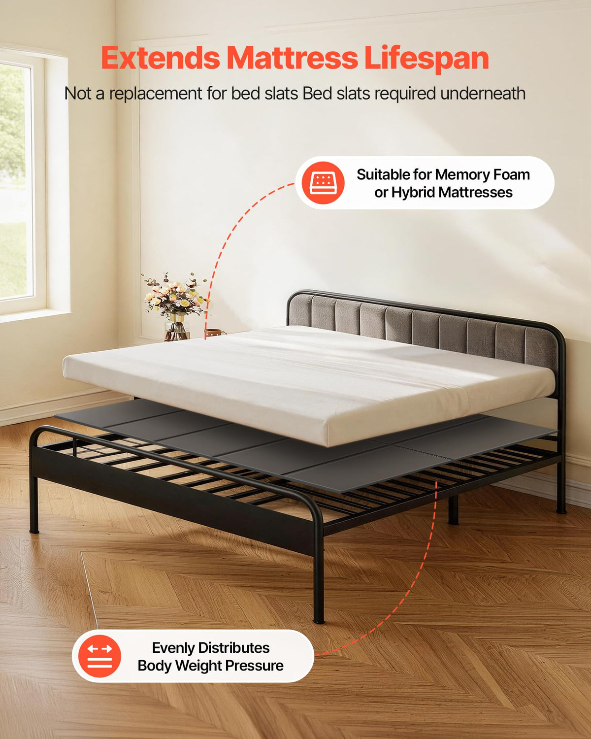 Cal King Size Foldable Bed Board X839412
