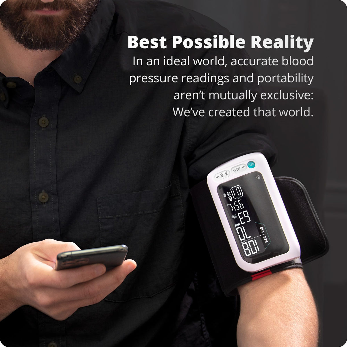 Bluetooth Blood Pressure Monitor with Upper Arm Cuff M178