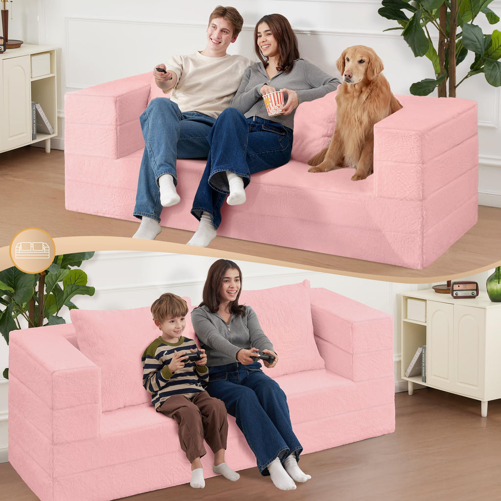 Futon Sofa Bed with Pillow X6387