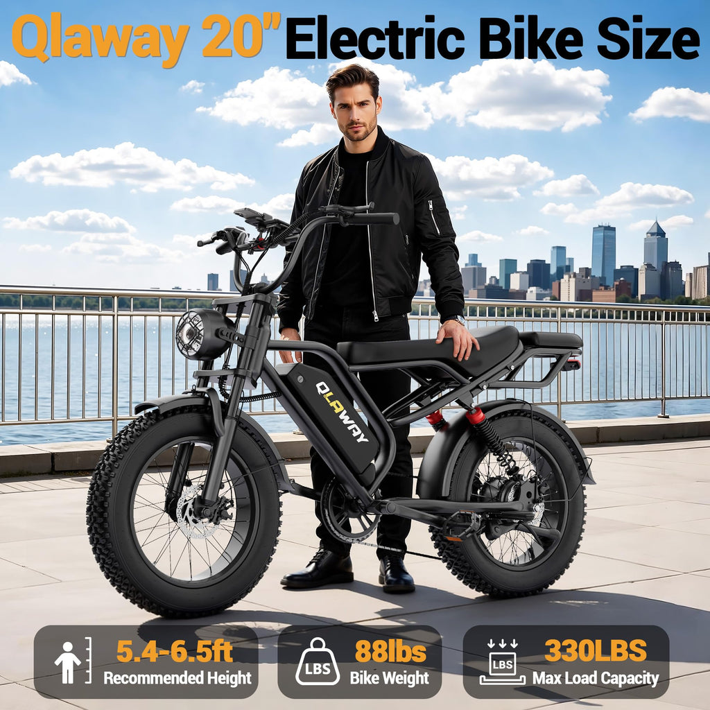 20" Fat Tire 1500W Electric Bike with Removable Battery T5192