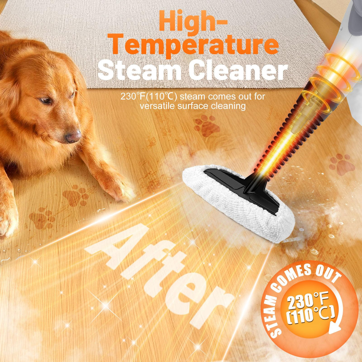 Handheld Pressurized Steam Cleaner with 11-Pieces Accessories Q147
