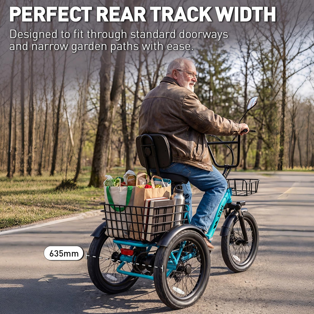 Folding Electric Tricycle 1000W 48V 18" Tire K841