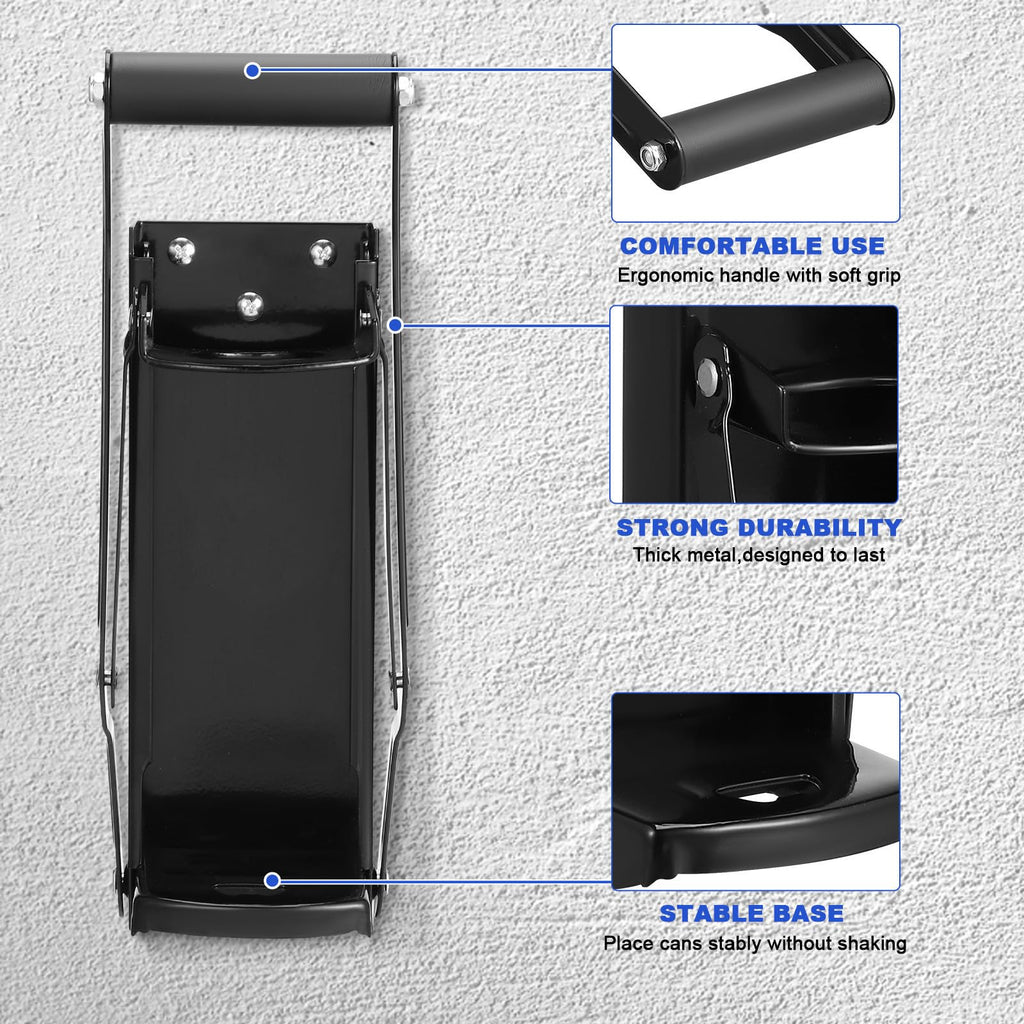 Black Wall Mounted Can Crusher with Bottle Opener Y8351