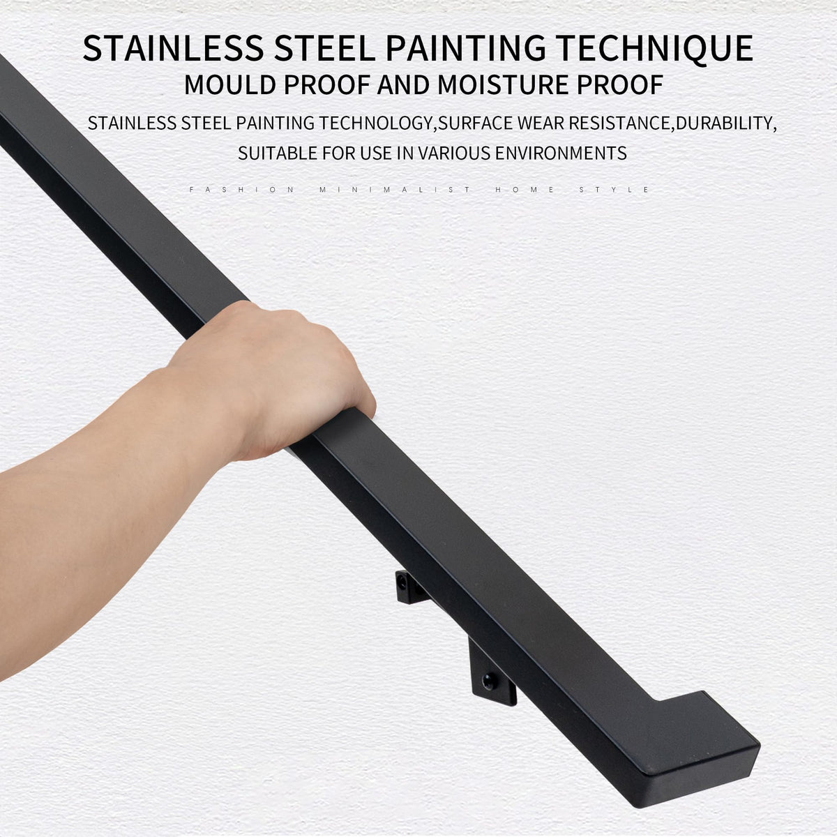 8 FT Aluminum Handrail Kit with 304 Stainless Steel Brackets K19092