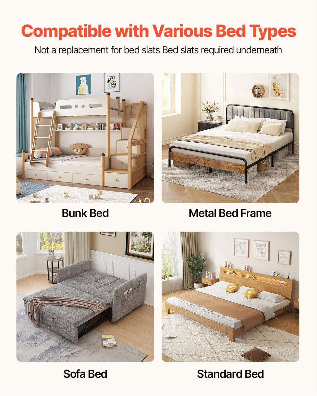 Cal King Size Foldable Bed Board X839412